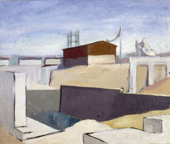 Joseph Albert Hirtz: Siemens-Baugrube, Öl auf Leinwand, um 1948